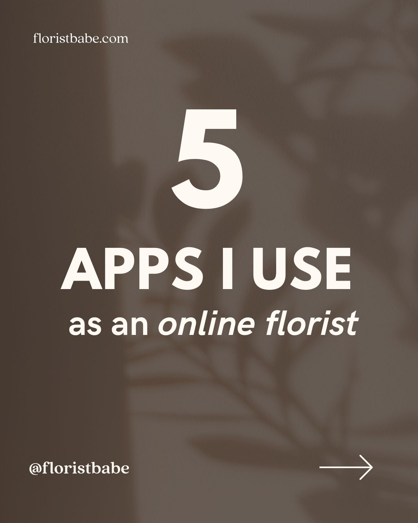 5 apps I use as an Online Florist